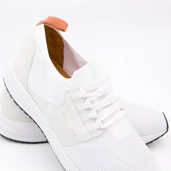 Baskets stretch en maille blanc