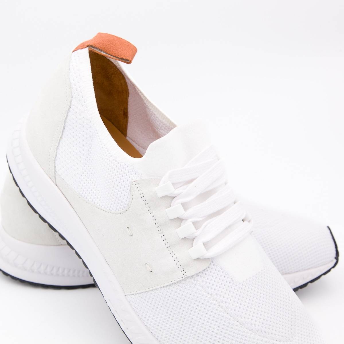 Baskets stretch en maille blanc