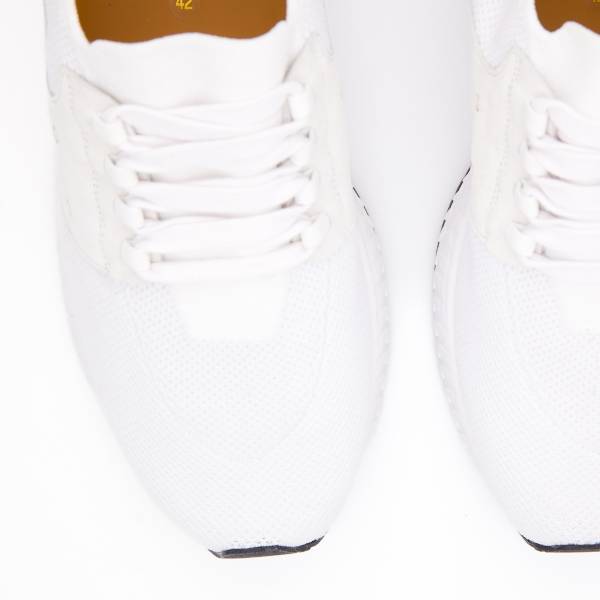Baskets stretch en maille blanc