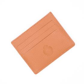 Porte multicartes en cuir grainé noisette noisette