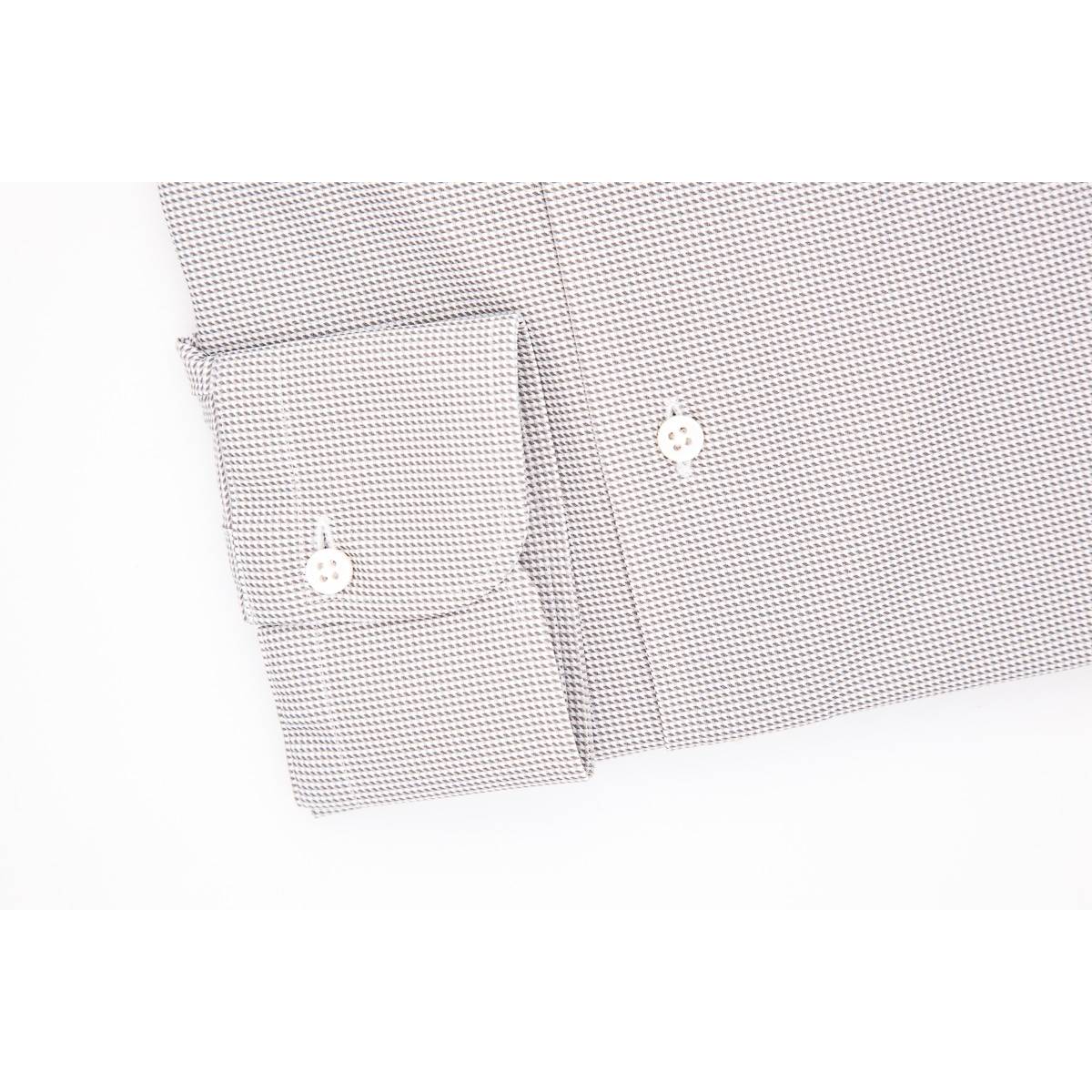 Chemise stretch à motif pied de puce gris