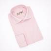 Chemise stretch rayée milleraies rose pale