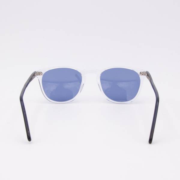 Lunettes de soleil à monture fine AA transparent bleu azur