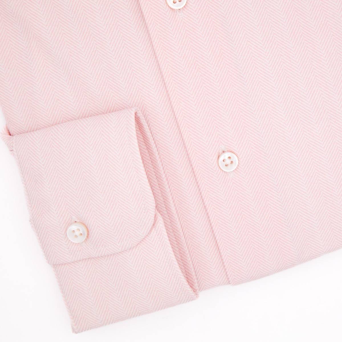 Chemise stretch à chevrons avec poche rose pale
