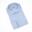 Chemise stretch  chevrons fins & poche ciel