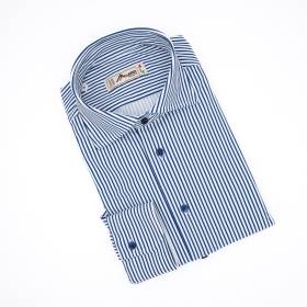 Chemise performance rayure moyenne a blanc marine
