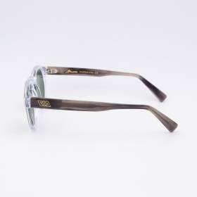 Lunettes de soleil rondes AA transparent silver vert