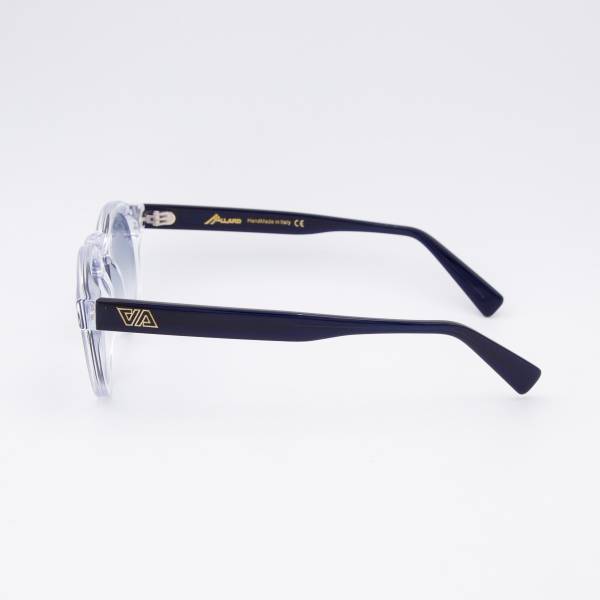 Lunettes de soleil rondes AA transparent bleu azzuro