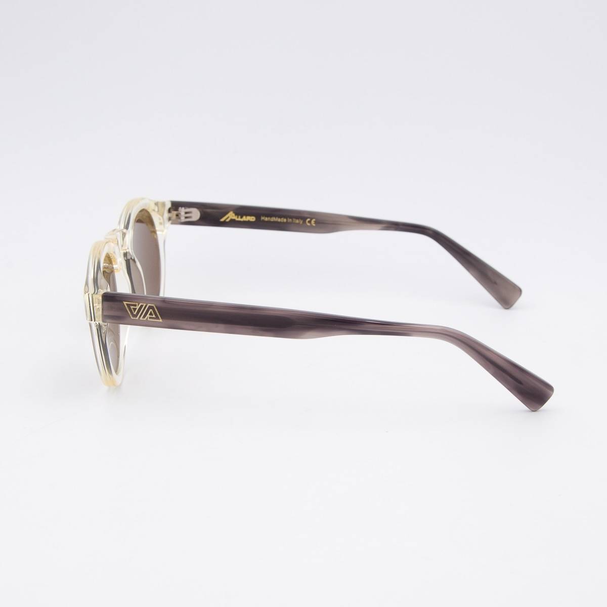 Lunettes de soleil rondes AA champagne silver marron