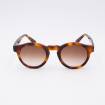 Lunettes de soleil rondes AA acajou acajou marron