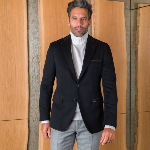 Veste blazer cachemire zibeline noir