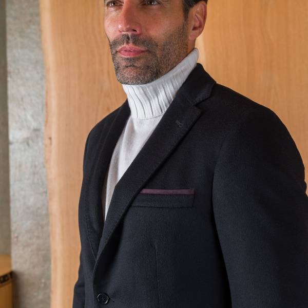 Veste blazer cachemire zibeline noir
