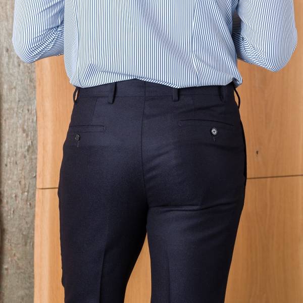 Chemise stretch à rayures avec poche blanc marine
