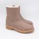 Boots femme zippées doublées mouton taupe taupe . Boots femme zippées doublées mouton taupe taupe .