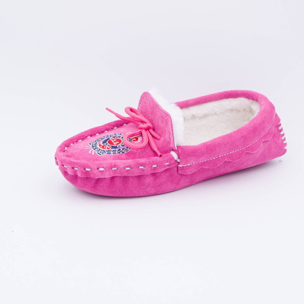 Chaussons mouton enfants rose