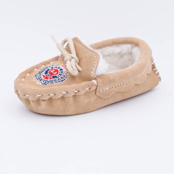 Chaussons mouton enfants sable