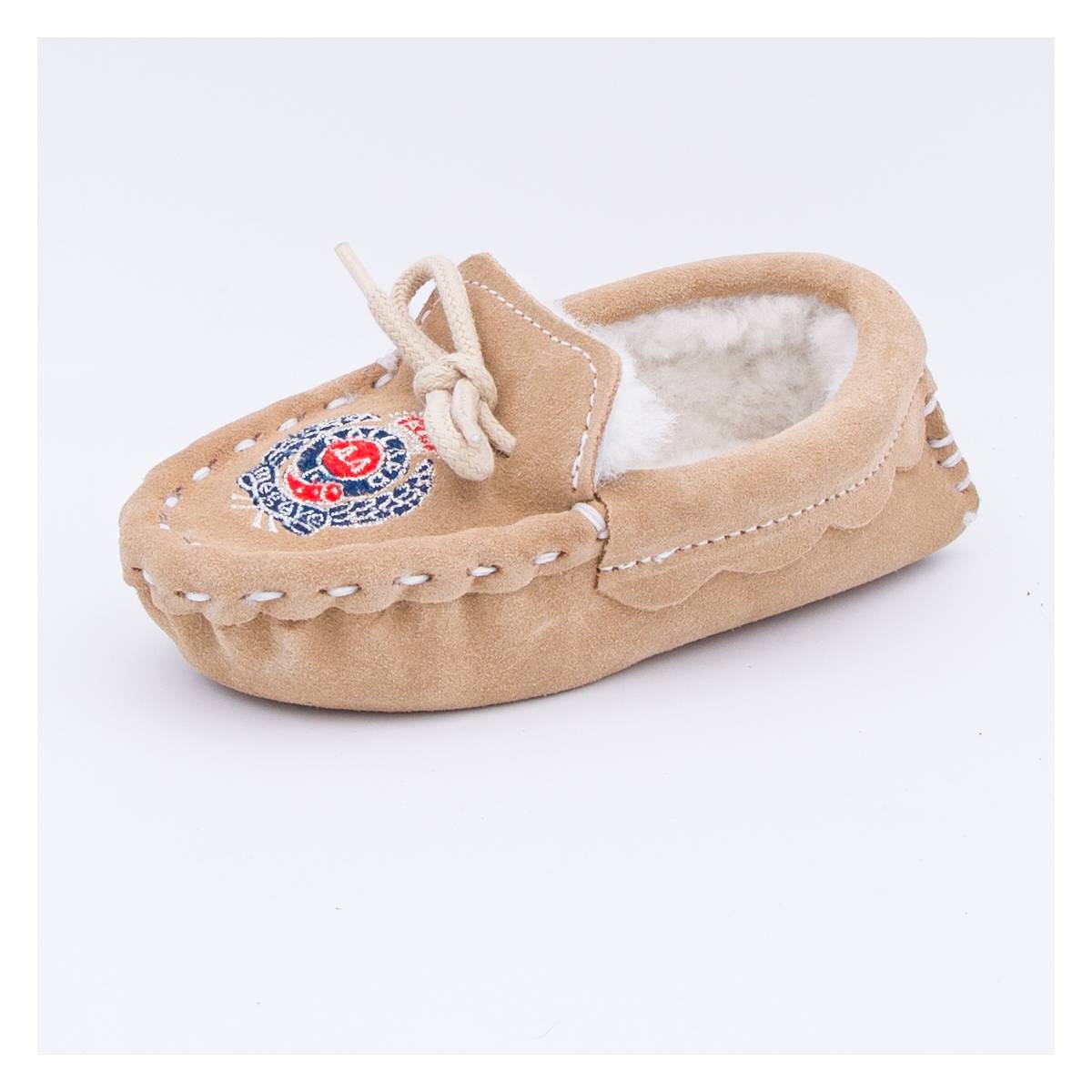 Chaussons mouton enfants sable
