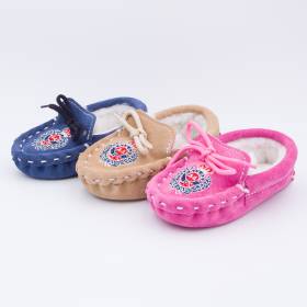 Chaussons mouton enfants sable