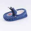 Chaussons mouton enfants bleu acier