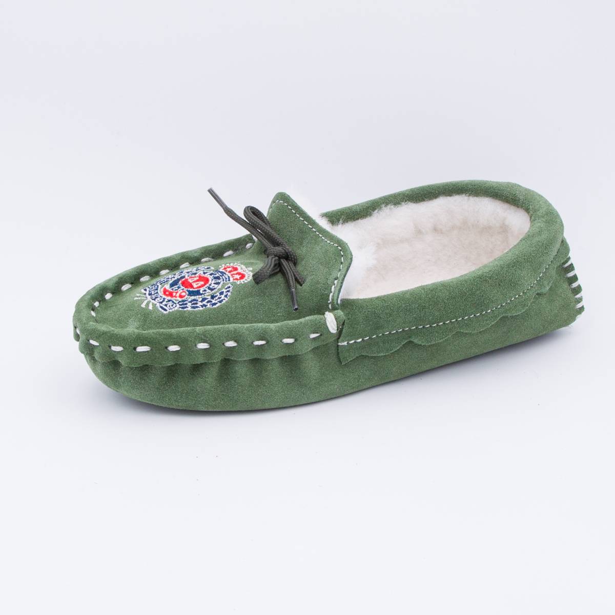 Chaussons mouton brodés AAllard Megève thym