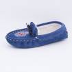 Chaussons mouton brodés AAllard Megève denim