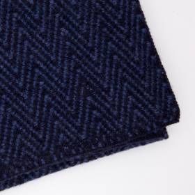 Echarpe chevrons en cashmere dark blue denim .