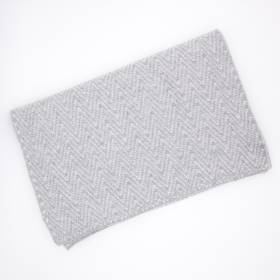 Echarpe chevrons en cashmere souris écru .