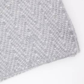 Echarpe chevrons en cashmere souris écru .