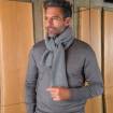 Echarpe chevrons en cashmere graphite souris .