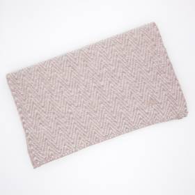 Echarpe chevrons en cashmere grège neige .