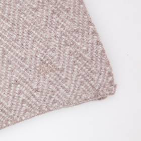Echarpe chevrons en cashmere grège neige .