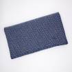 Echarpe chevrons en cashmere denim souris .