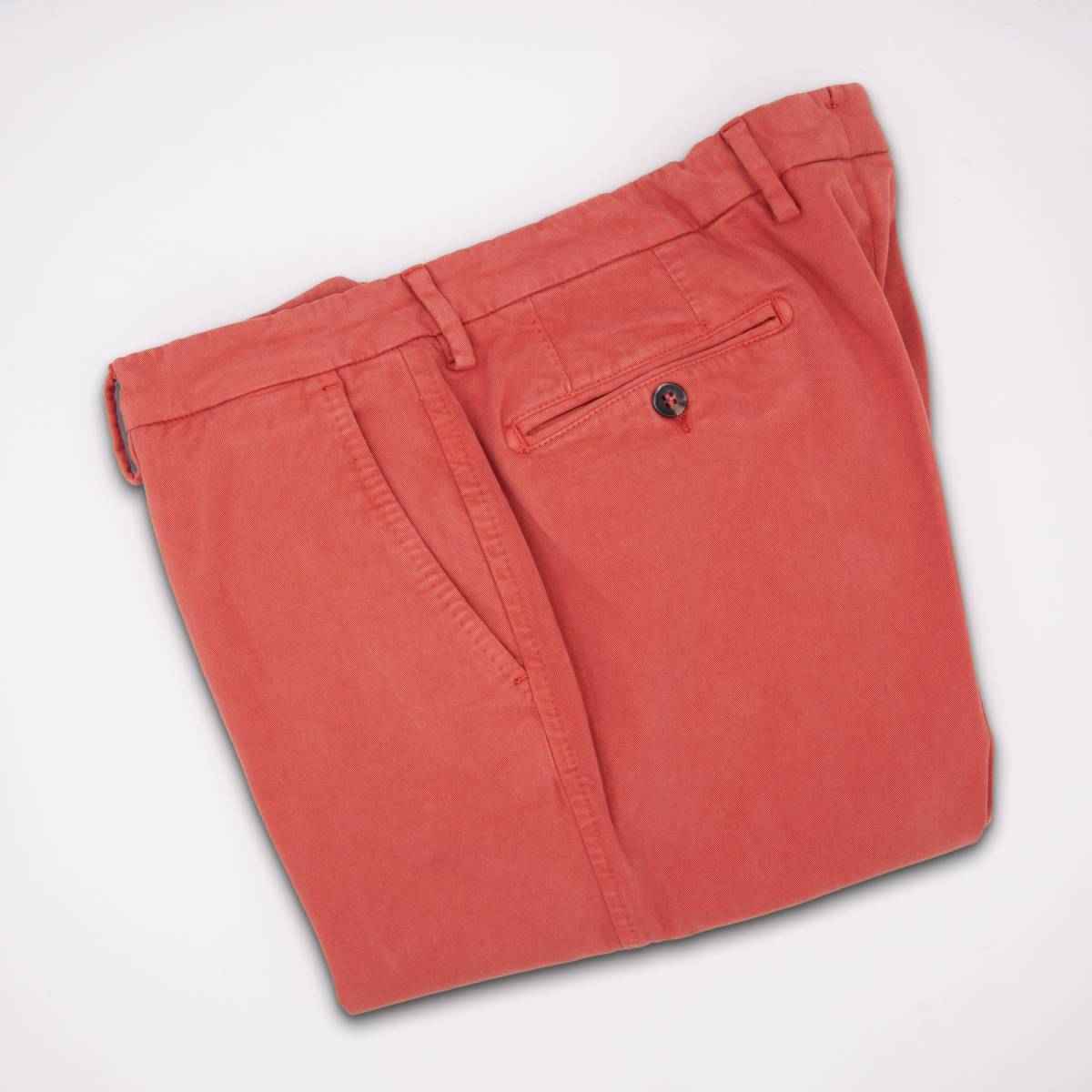 Pantalon coton à poches américaines brique