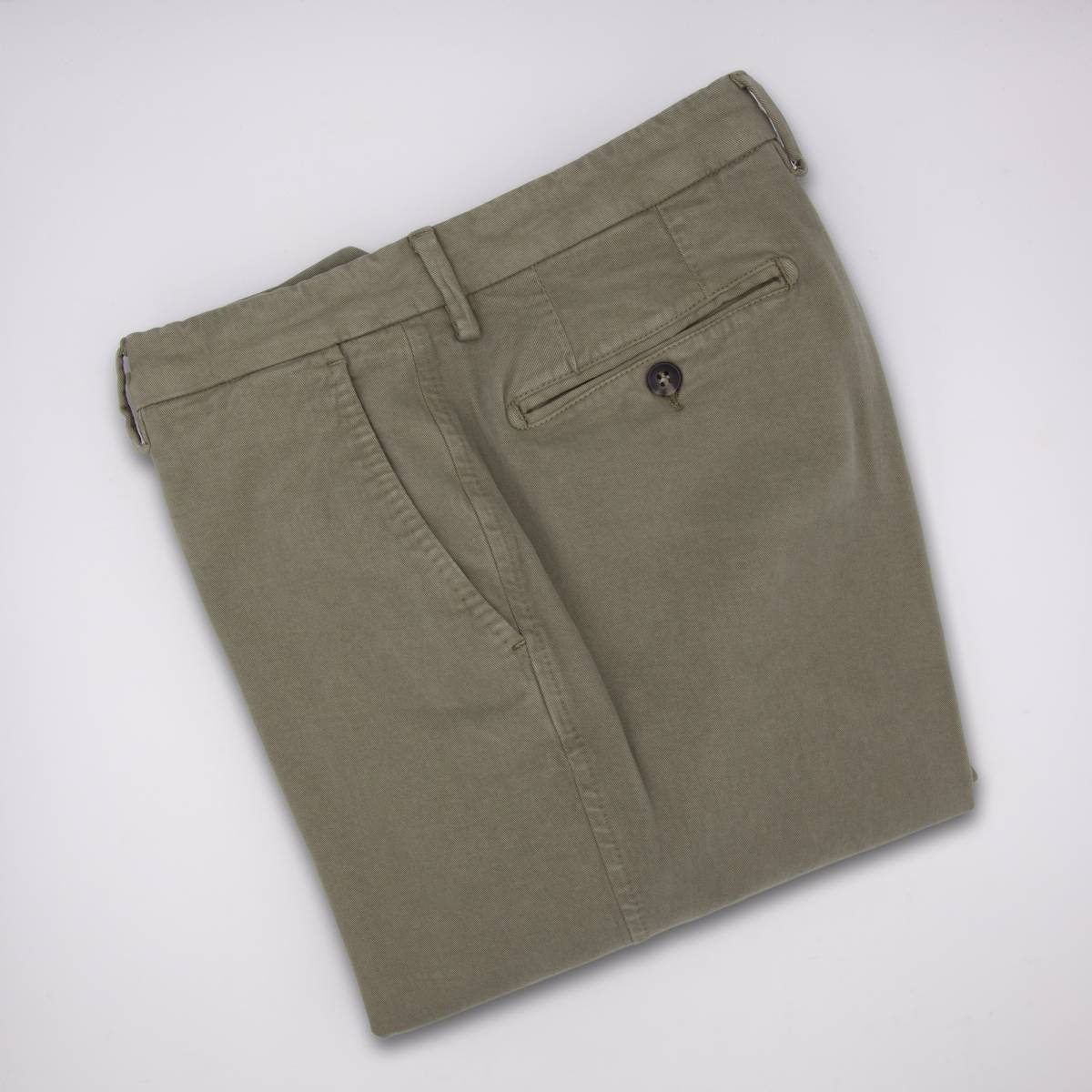 Pantalon coton à poches américaines sauge