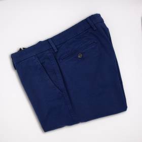 Pantalon coton à poches américaines bleu
