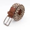 Ceinture lacets tressés marron beige chesnut