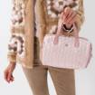 Sac à main torsade boletto en cashmere rose pastel rose pastel