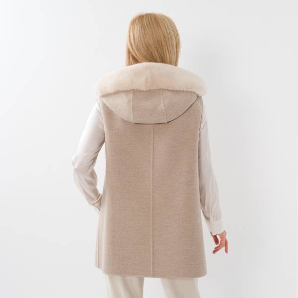 Twin coat int vison sable écru