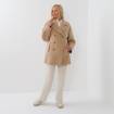 Veste caban croisée camel
