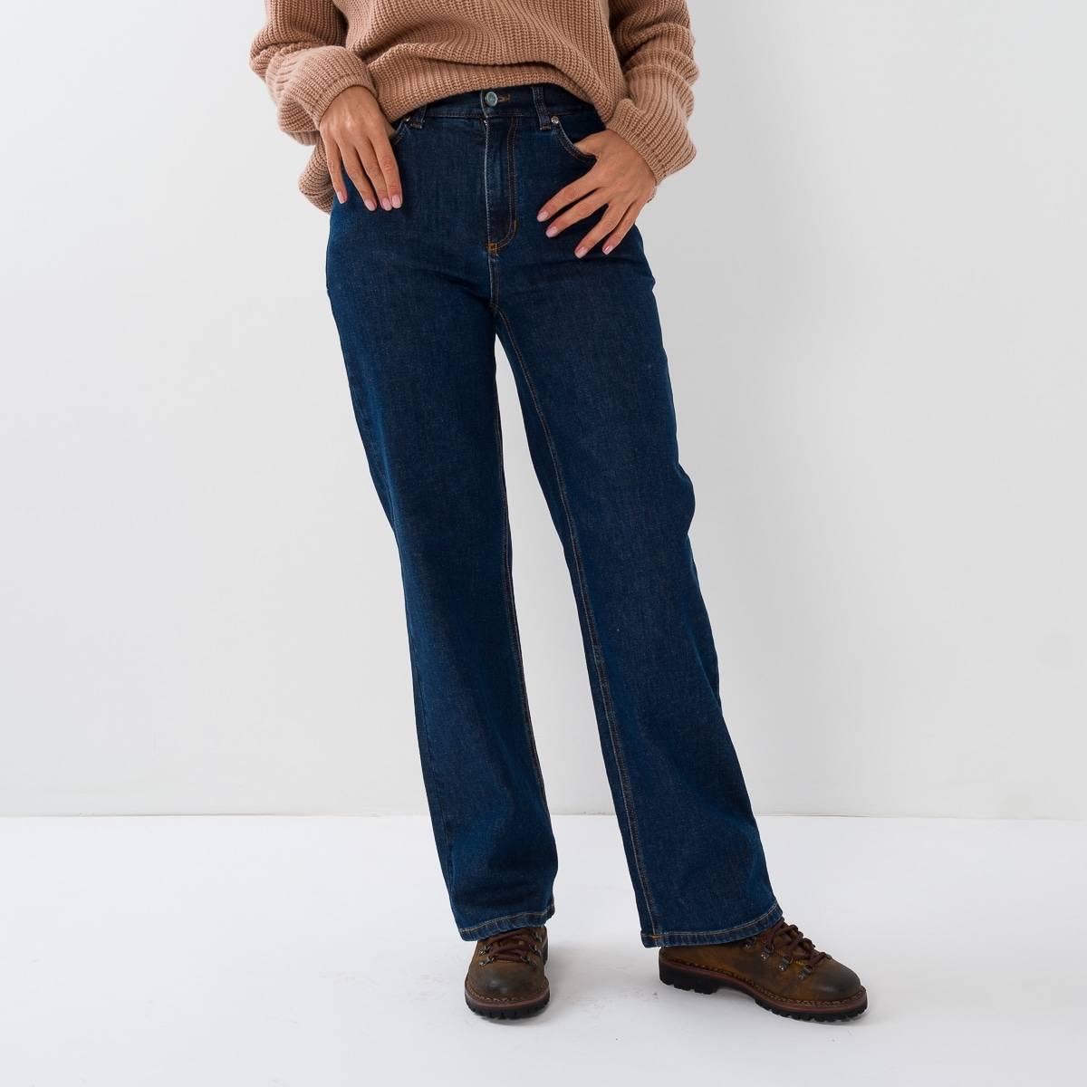 Jeans large denim dark blue