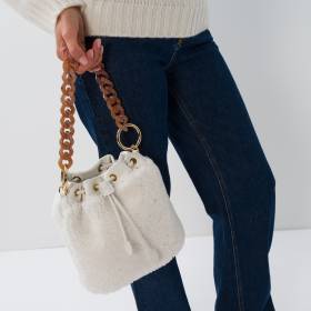 Sac seau en mouton bianco . .