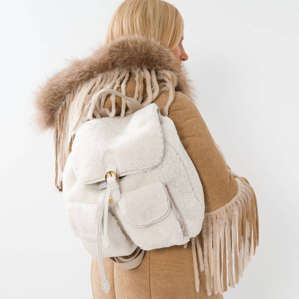 Sac à dos en mouton bianco . .