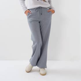 Pantalon large en cashmere denim