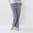 Pantalon large en cashmere denim