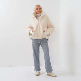 Pantalon large en cashmere denim