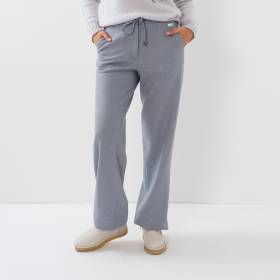 Pantalon large en cashmere denim