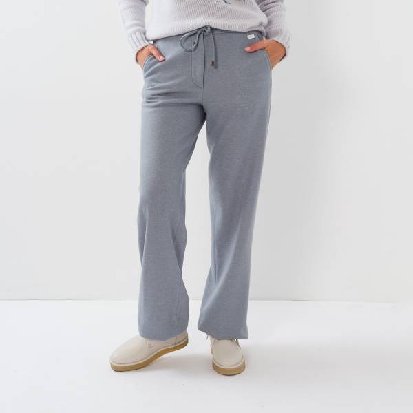 Pantalon large en cashmere denim