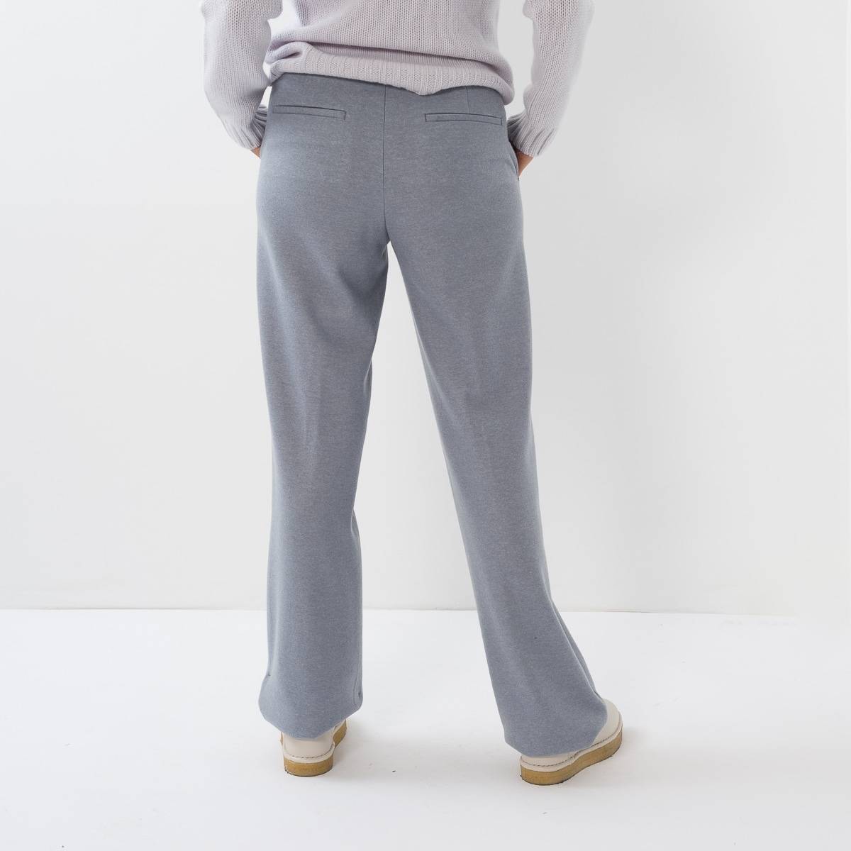 Pantalon large en cashmere denim