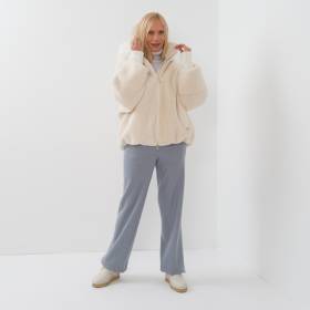 Pantalon large en cashmere denim