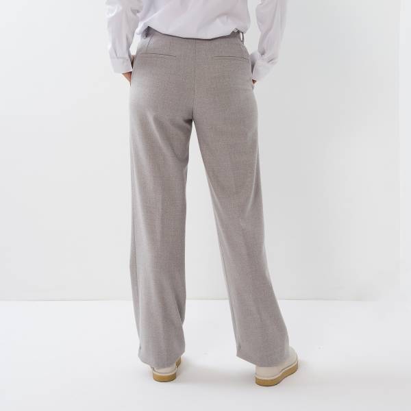 Pantalon large gris argent